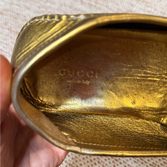 Authentic gold Gucci loafers - Picture 4 of 7